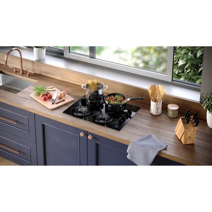 Imagem de Cooktop 4 Bocas a Gás Electrolux Mesa Vidro Experience Tripla Chama e Grade de Ferro (KE4GC)