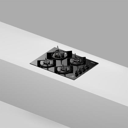 Imagem de Cooktop 4 Bocas a Gás Electrolux Mesa Vidro Experience Tripla Chama e Grade de Ferro (KE4GC)