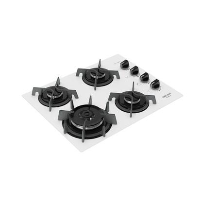 Imagem de Cooktop 4 Bocas a Gás Itatiaia Itaplus com Tripla Chama e Acendimento Automático Cor Branco Bivolt
