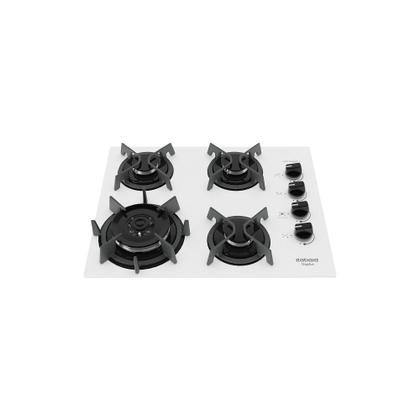 Imagem de Cooktop 4 Bocas a Gás Itatiaia Itaplus com Tripla Chama e Acendimento Automático Cor Branco Bivolt