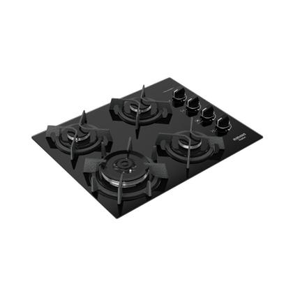 Imagem de Cooktop 4 Bocas a Gás Itatiaia Itaplus com Tripla Chama e Acendimento Automático Cor Preto Bivolt