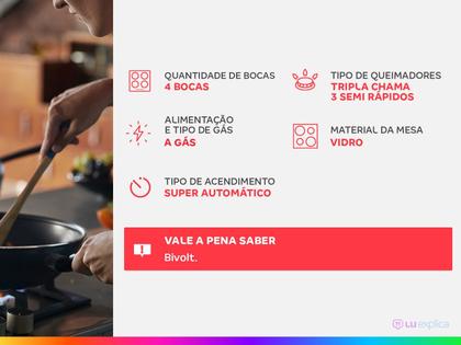 Imagem de Cooktop 4 Bocas A Gás Ke4td Electrolux Bivolt Cor Preto