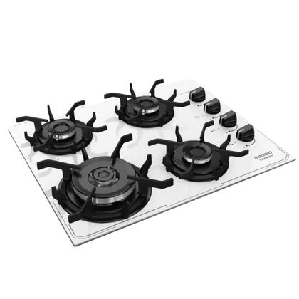 Imagem de Cooktop 4 Bocas Branco à Gás Itatiaia Itamaster Tripla Chama Fogão 127V/220V Bivolt