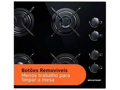 Imagem de Cooktop 4 Bocas Brastemp Preto a Gás GLP