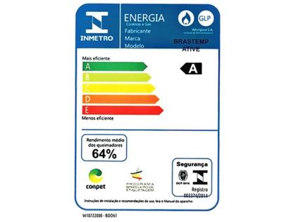 Imagem de Cooktop 4 Bocas Brastemp Preto a Gás GLP