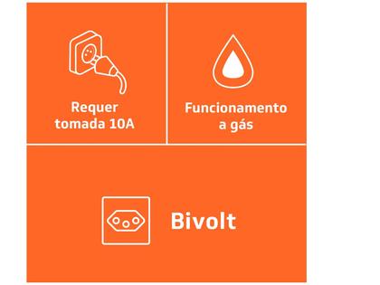 Imagem de Cooktop 4 Bocas Brastemp Preto a Gás GLP