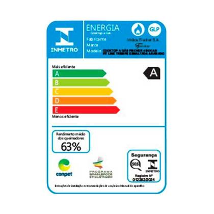 Imagem de Cooktop 4 Bocas Fit Line Fischer Preto Bivolt