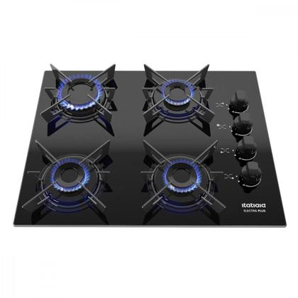 Imagem de Cooktop 4 Bocas Itatiaia Electra Plus Vidro Temperado Gás 4Q Preto Bivolt - 3700000480