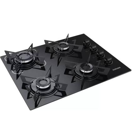 Cooktop 4 Bocas Itatiaia Electra Vidro Temperado Gás 4Q Preto Bivolt - 3700000351 Imagem de Cooktop 4 Bocas Itatiaia Electra Vidro Temperado Gás 4Q Preto Bivolt - 3700000351