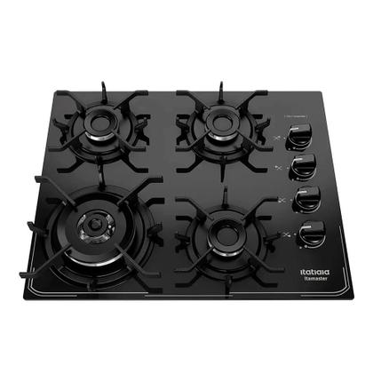 Imagem de Cooktop 4 Bocas Itatiaia Itamaster Vidro Temperado Gás Tripl