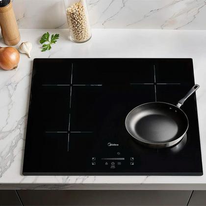 Cooktop 4 Bocas Midea Indução Touch Vitrocerâmica Preto 220V Imagem de Cooktop 4 Bocas Midea Indução Touch Vitrocerâmica Preto 220V