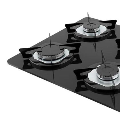 Imagem de Cooktop 4 Bocas Nardelli Mesa em Vidro Preto a Gás GLP