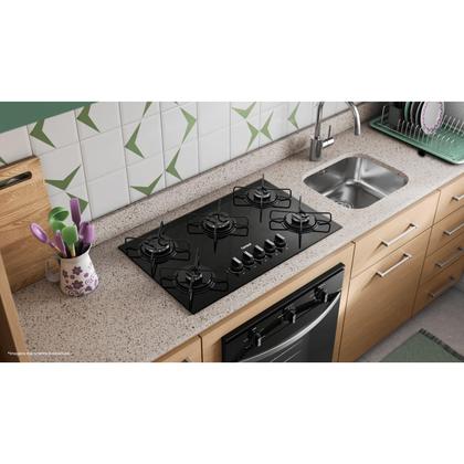 Imagem de Cooktop 5 Bocas a Gás Consul com Grades Estáveis e Mesa de Vidro - CD075BE