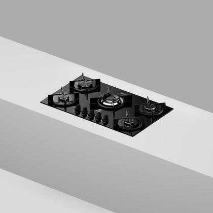 Imagem de Cooktop 5 Bocas a Gás Electrolux Mesa Vidro Experience ChamaPrecisa e Multi Chama (KE5GC)