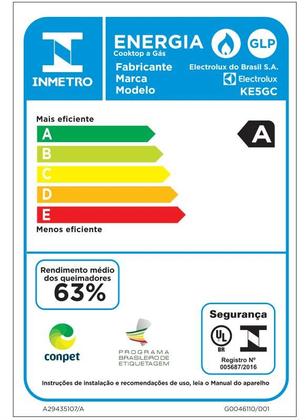 Imagem de Cooktop 5 Bocas a Gás Electrolux Mesa Vidro Experience ChamaPrecisa e Multi Chama (KE5GC)