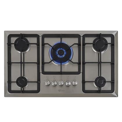 Imagem de Cooktop 5 Bocas a Gás Fischer Infinity com Tripla Chama e Acendimento Superautomático Inox Bivolt