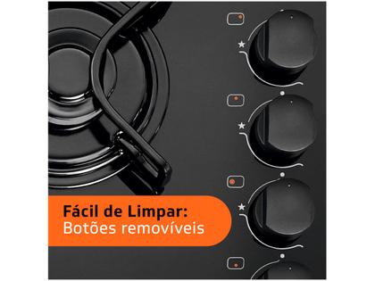 Imagem de Cooktop 5 Bocas a Gás GLP Brastemp Vidro Temperado