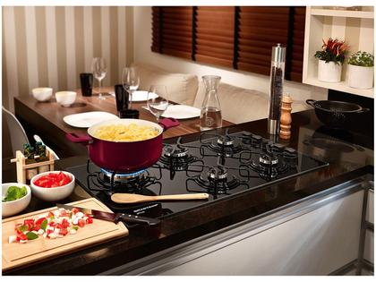 Imagem de Cooktop 5 Bocas a Gás GLP Brastemp Vidro Temperado