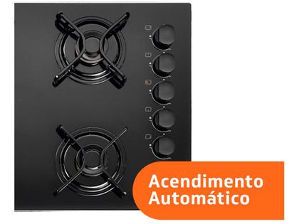 Imagem de Cooktop 5 Bocas a Gás GLP Brastemp Vidro Temperado