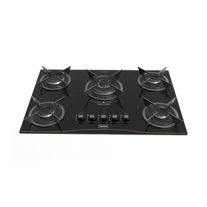 Imagem de Cooktop 5 Bocas A Gás Tripla Chama Realce Bivolt CR226 Preto Bivolt