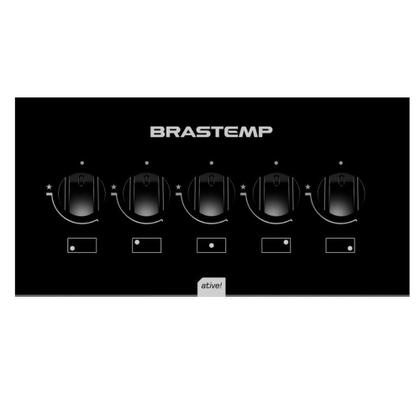 Imagem de Cooktop 5 Bocas Brastemp com Grades Piatina e Acendimento Automático - BDD75AE