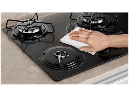 Cooktop 5 Bocas Continental a Gás GLP Preto - KC5GP Imagem de Cooktop 5 Bocas Continental a Gás GLP Preto