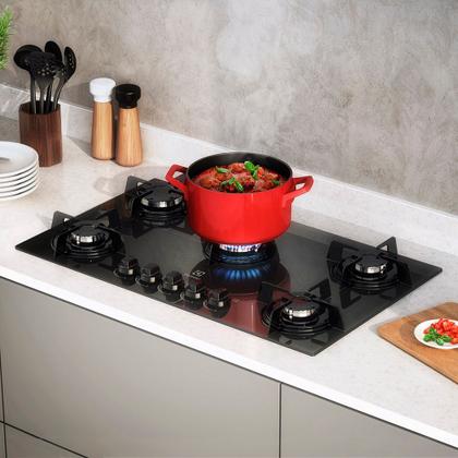 Imagem de Cooktop 5 Bocas Electrolux a Gás com Acendimento Automático (KE5GP)