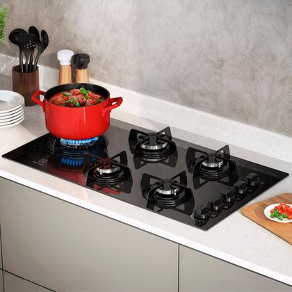 Cooktop 5 Bocas Electrolux a Gás com Tripla Chama (KE5TD) Imagem de Cooktop 5 Bocas Electrolux a Gás com Tripla Chama (KE5TD)