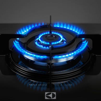 Cooktop 5 Bocas Electrolux a Gás com Tripla Chama (KE5TP) Imagem de Cooktop 5 Bocas Electrolux a Gás com Tripla Chama (KE5TP)