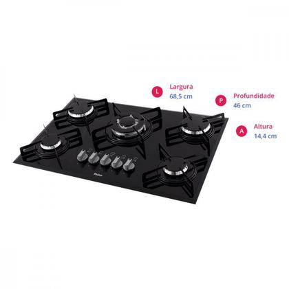 Imagem de Cooktop 5 Bocas Philco a Gás Cook Chef 5 TC