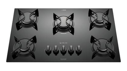 Imagem de Cooktop 5 Bocas Preto com Mesa de Vidro Atlas U Top Bivolt