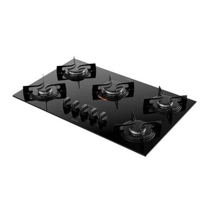 Imagem de Cooktop 5 Bocas Preto com Mesa de Vidro Atlas U Top