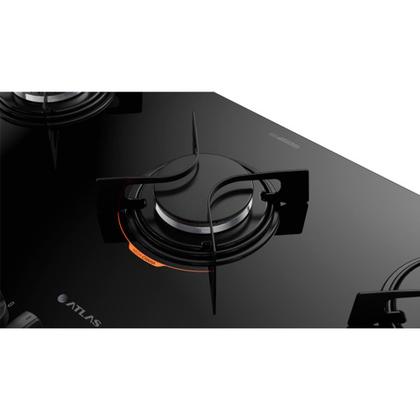 Imagem de Cooktop 5 Bocas Preto com Mesa de Vidro Atlas U Top