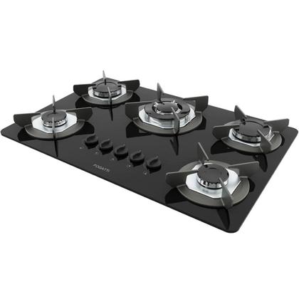 Imagem de Cooktop 5 Bocas Safe Vidro Preto 27001401 - Fogatti