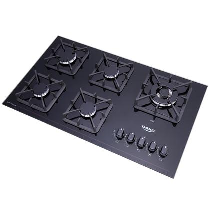 Cooktop a Gás 5 Bocas Preto com Mesa de Vidro e Tripla Chama Dako Diplomata Bivolt Imagem de Cooktop a Gás 5 Bocas Preto com Mesa de Vidro e Tripla Chama Dako Diplomata Bivolt