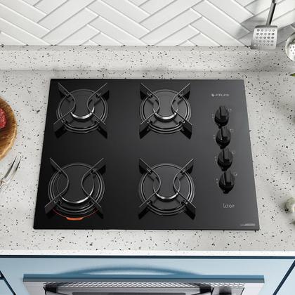 Imagem de Cooktop a Gás Atlas Utop 4 Bocas Superautomático Mesa em Vidro Temperado