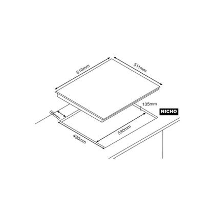 Imagem de Cooktop à Gás Cuisinart Arkton 4 Queimadores Inox 60cm 220V 4092740126