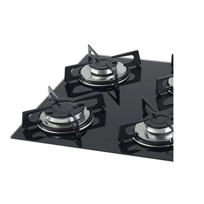 Imagem de Cooktop a Gás Fischer 4 Bocas com Mesa de Vidro Preto  Bivolt