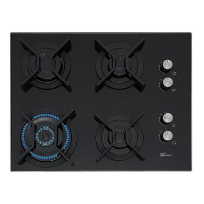 Imagem de Cooktop a Gás Fischer 4 Bocas Tripla Chama Infinity com Trempe de ferro fundido Mesa Vidro 26297-57076 Bivolt