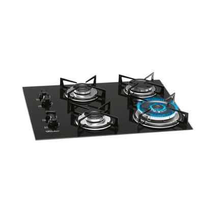 Imagem de Cooktop a Gás Fischer 4Q Tripla Chama Mesa Vidro Bivolt