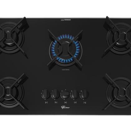 Imagem de Cooktop a Gás Fischer 5 Bocas Fit Line Trempe Iron