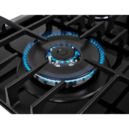 Imagem de Cooktop a Gás Fischer 5 Bocas Tripla Chama Platinium com Trempe de ferro fundido Mesa Vidro 33810-92122 Bivolt