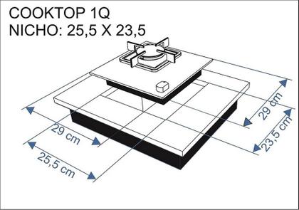 Imagem de Cooktop a Gás GLP Stelar 1 Boca Nivus Bivolt