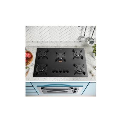 Imagem de Cooktop Atlas 5 Bocas Utop com Mesa de Vidro Preto - Bivolt