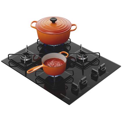 Imagem de Cooktop Brastemp 4 Bocas a Gás com Grades de Ferro Aramado e Chama Simmer - BDD61BE