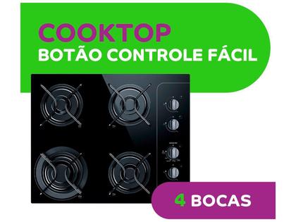 Cooktop Consul 4 Bocas com Grades Individuais - Acendimento Automático Facilite CD060AE Imagem de Cooktop Consul 4 Bocas com Grades Individuais