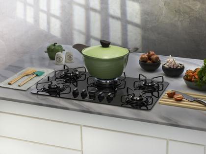 Imagem de Cooktop Consul 5 Bocas com Quadrichama e Acendimento Automático Preto CDD75AE - Bivolt