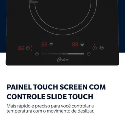 Imagem de Cooktop De Indução 2 Bocas Oster Touch Screen 2 Em 1 220V
