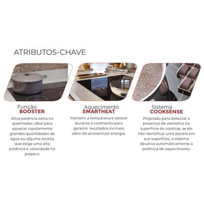 Imagem de Cooktop de Indução 4 Bocas Embutir 220V Touch Screen Vitrocerâmica Fischer