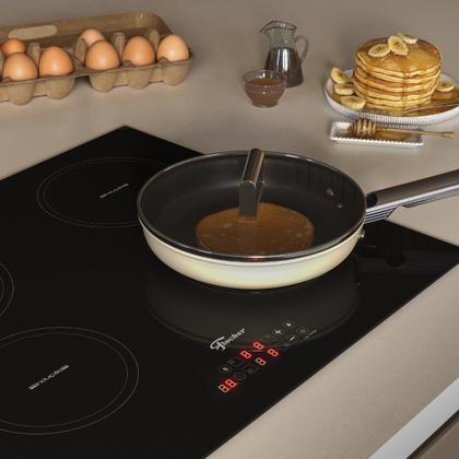 Imagem de Cooktop de Indução 4 Bocas Embutir 220V Touch Screen Vitrocerâmica Fischer